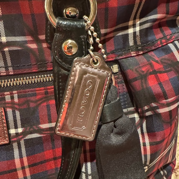 Coach Poppy Large Tartan Plaid Satchel with Matching Wristlet - Picture 4 of 16